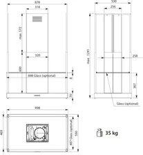 Вытяжка Falmec Europa Isola 90 нержавеющая сталь, CEUI90.E10P2#ZZZI491F