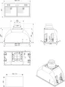 Вытяжка Falmec Built-In 70 нержавеющая сталь, CBIN70.E1#ZZZ3460F