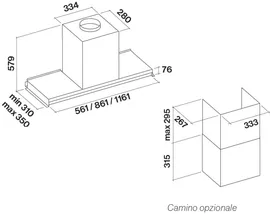 Вытяжка Falmec Virgola NRS 60 нержавеющая сталь, CVJN60.E16P2#ZZZ3490F