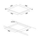 Индукционная варочная панель Falmec PIANO INDUZIONE 59x52