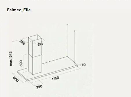Островная вытяжка Falmec ELLE ISOLA 175