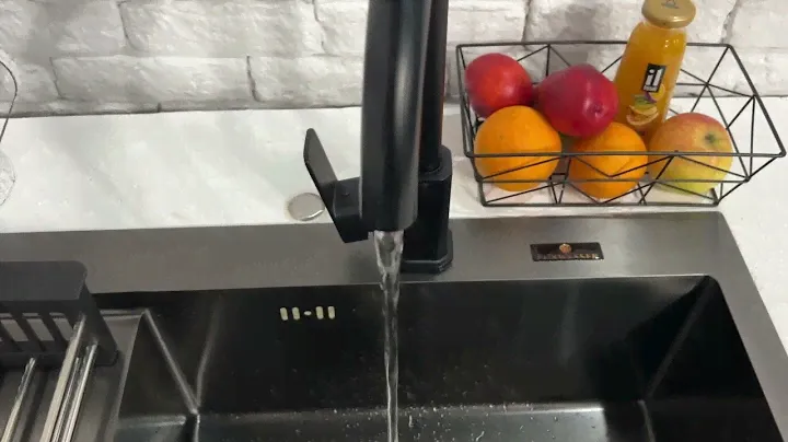 Мойка для кухни из нержавейки PVD Графит 780х510 LUXWASSER c Крылом Правая 31208